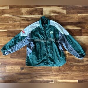 Reebok NFL Vintage 90’s Green Bay Packers Windbreaker Jacket size XXL